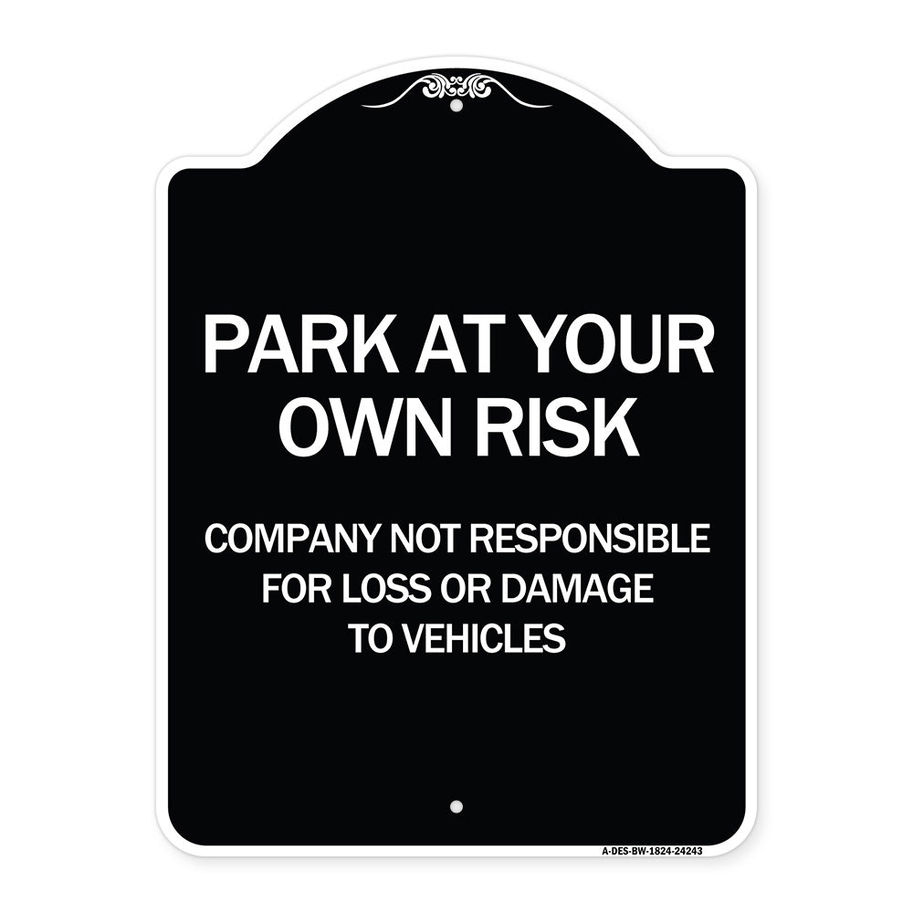 Company Not Responsible for Loss or Damage to Vehicles