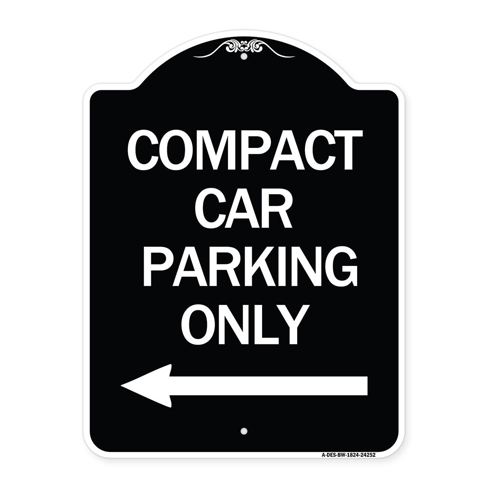 Compact Car Parking Only (With Left Arrow)