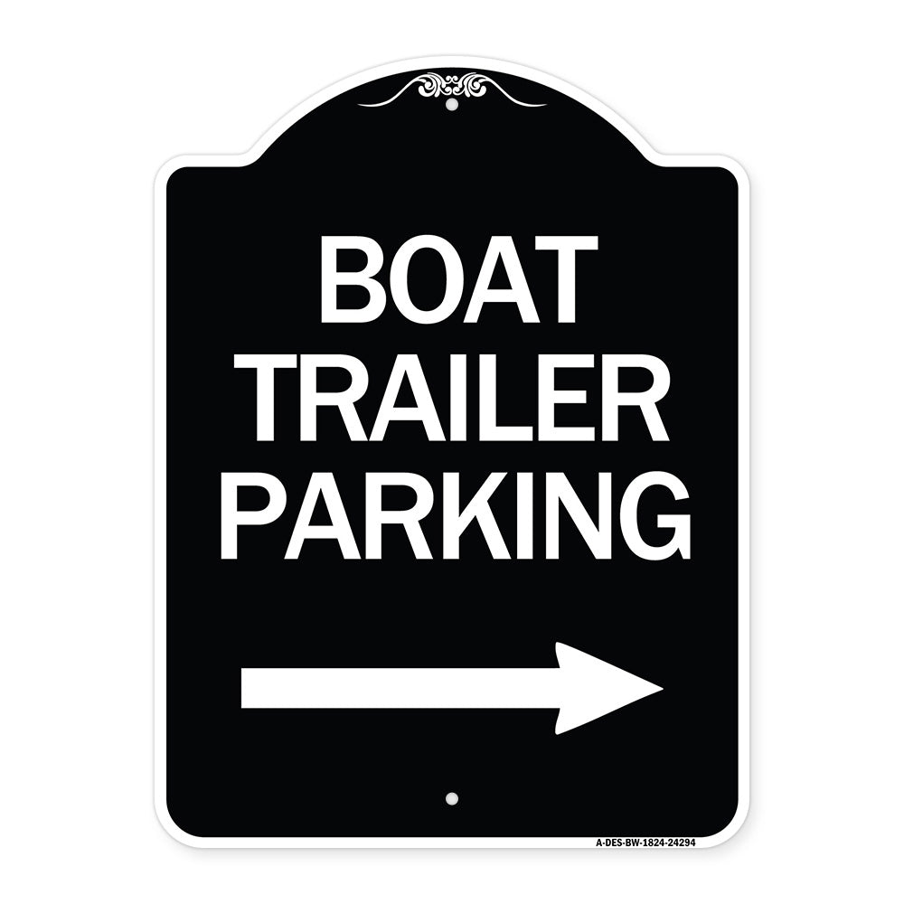 Boat Trailer Parking (With Right Arrow Symbol)