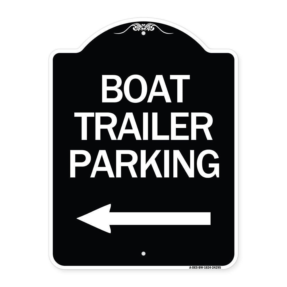 Boat Trailer Parking (With Left Arrow Symbol)
