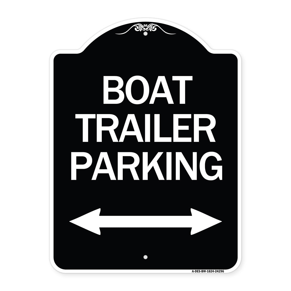 Boat Trailer Parking (With Bidirectional Arrow Symbol)