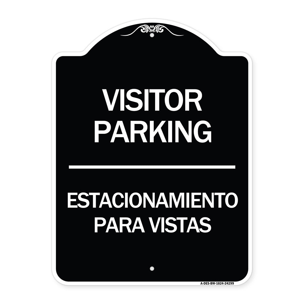 Bilingual Reserved Parking Sign Visitor Parking Estacionamiento Para Visitas