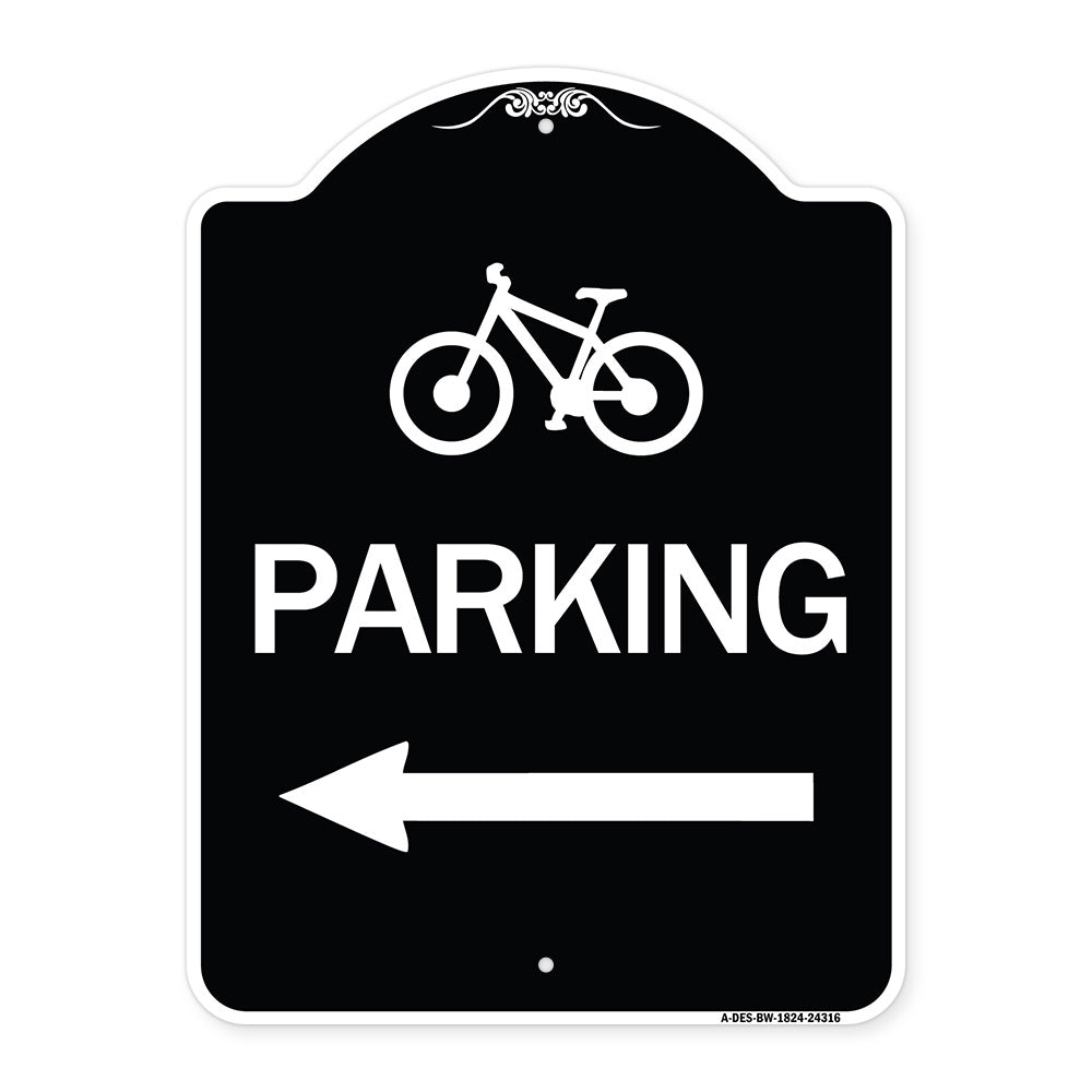 Bicycle Symbol Parking (Left Arrow)
