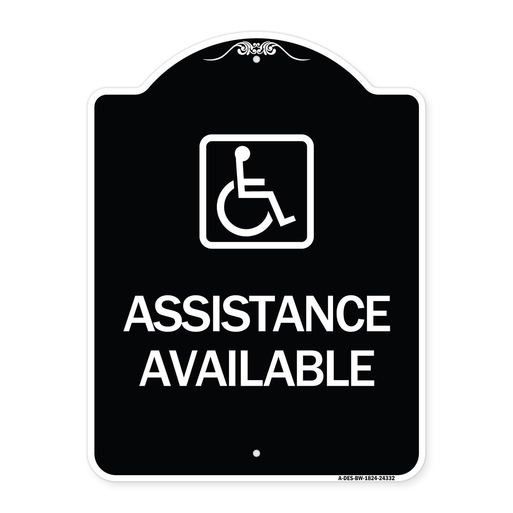 Assistance Available with Handicap Symbol