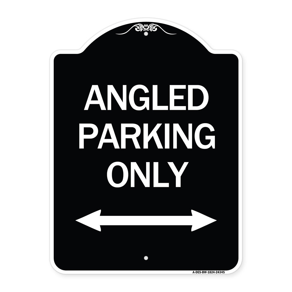Angle Parking Only (With Bidirectional Arrow)