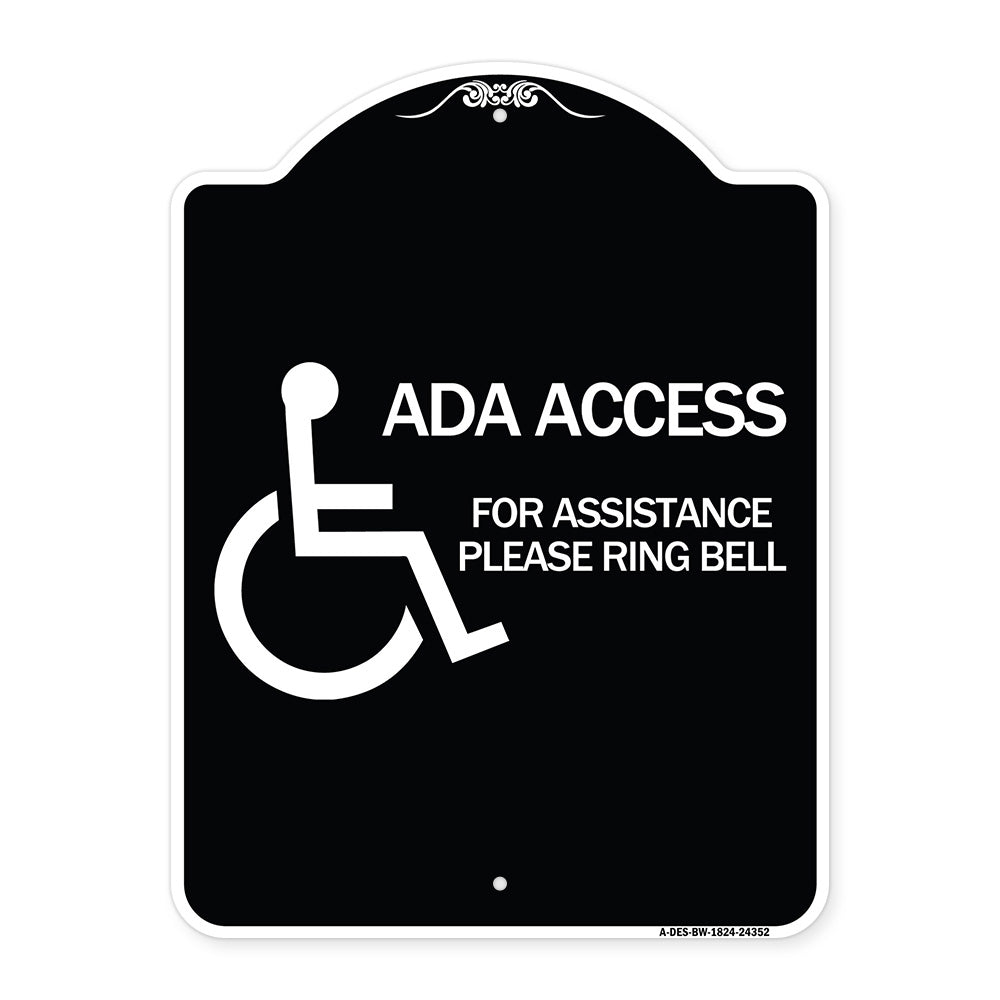 ADA Access for Assistance Ring Bell (With New Isa Symbol)