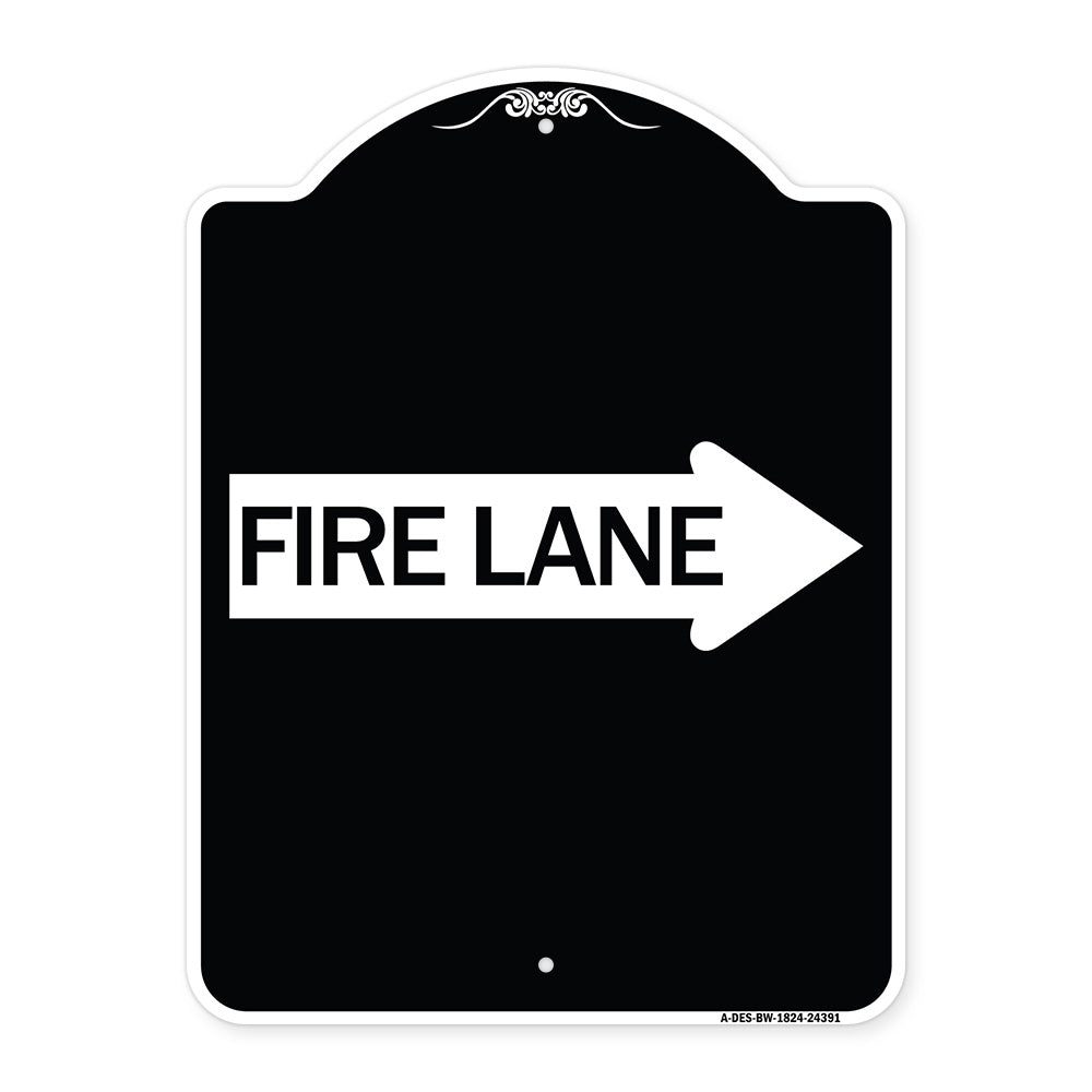 Fire Lane Right Arrow