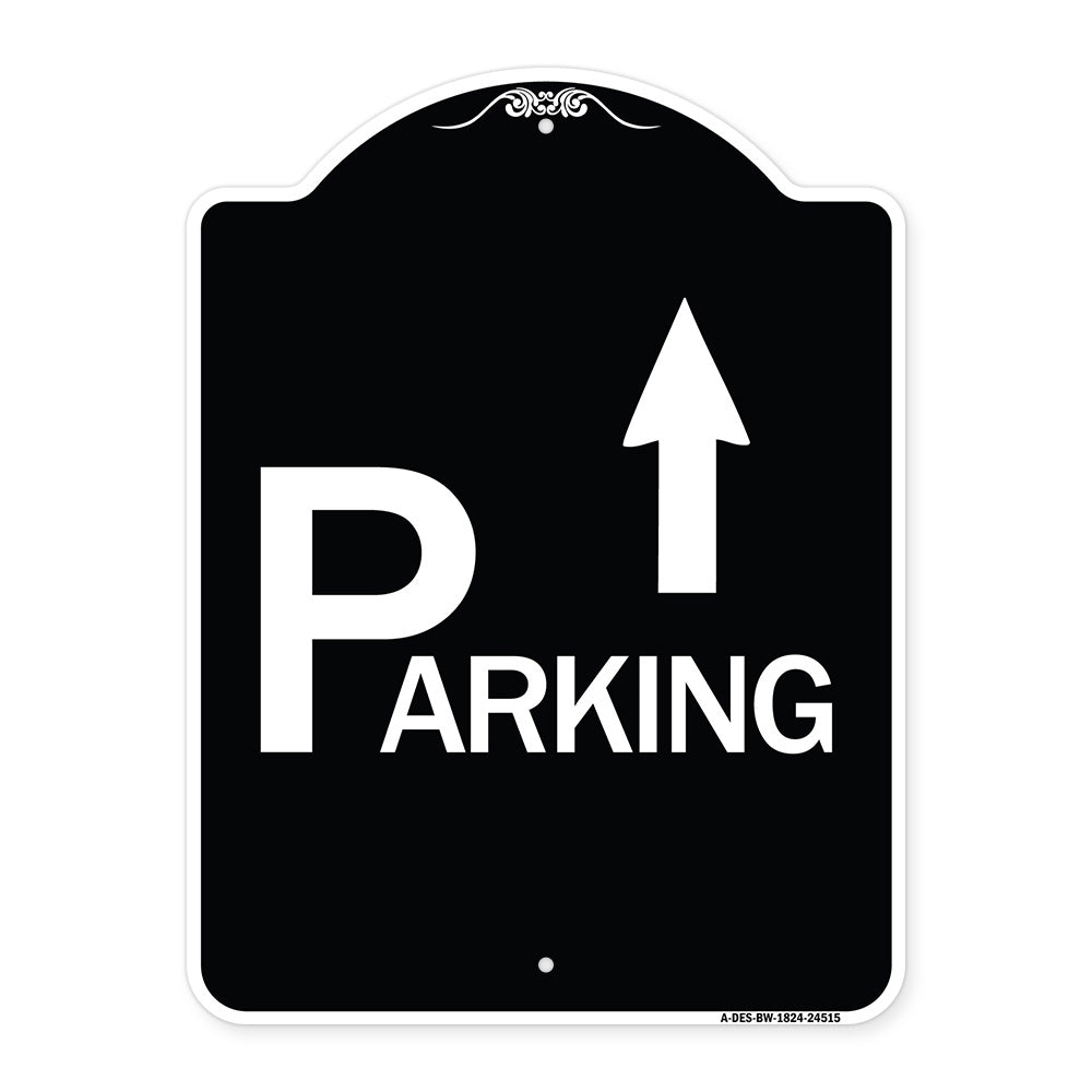 Parking with Arrow Pointing Up