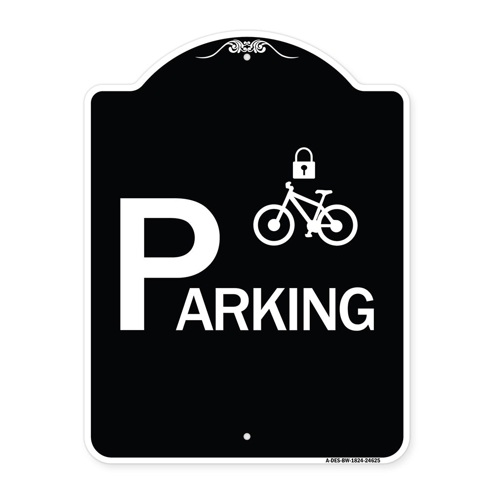 Parking (With Cycle and Lock Symbol)