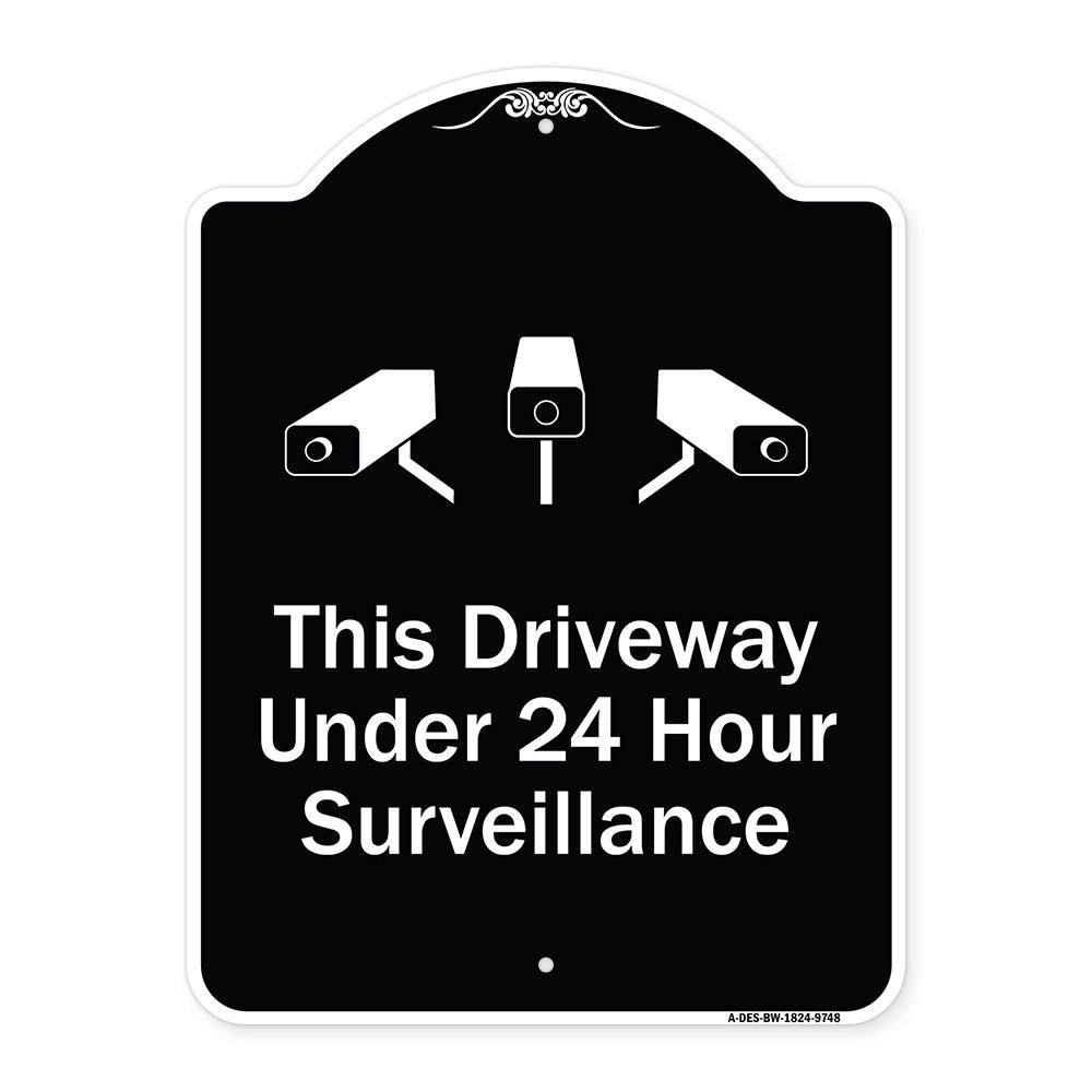 This Driveway Under 24 Hour Surveillance With Graphics