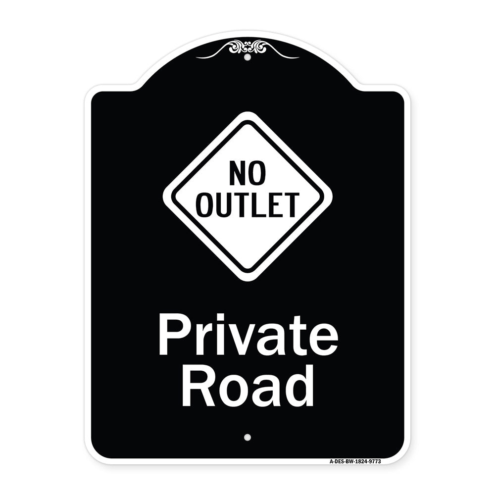 Private Road With No Outlet Symbol