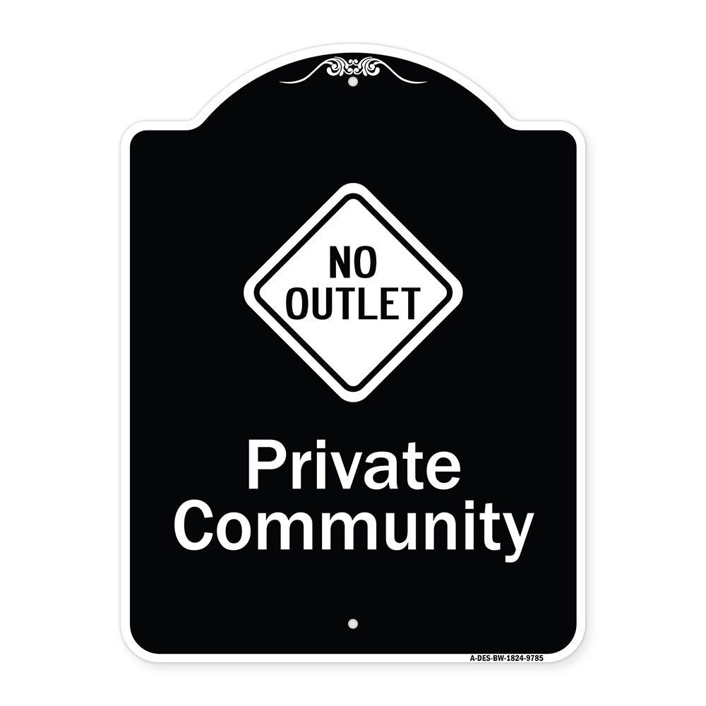 Private Community With No Outlet Symbol