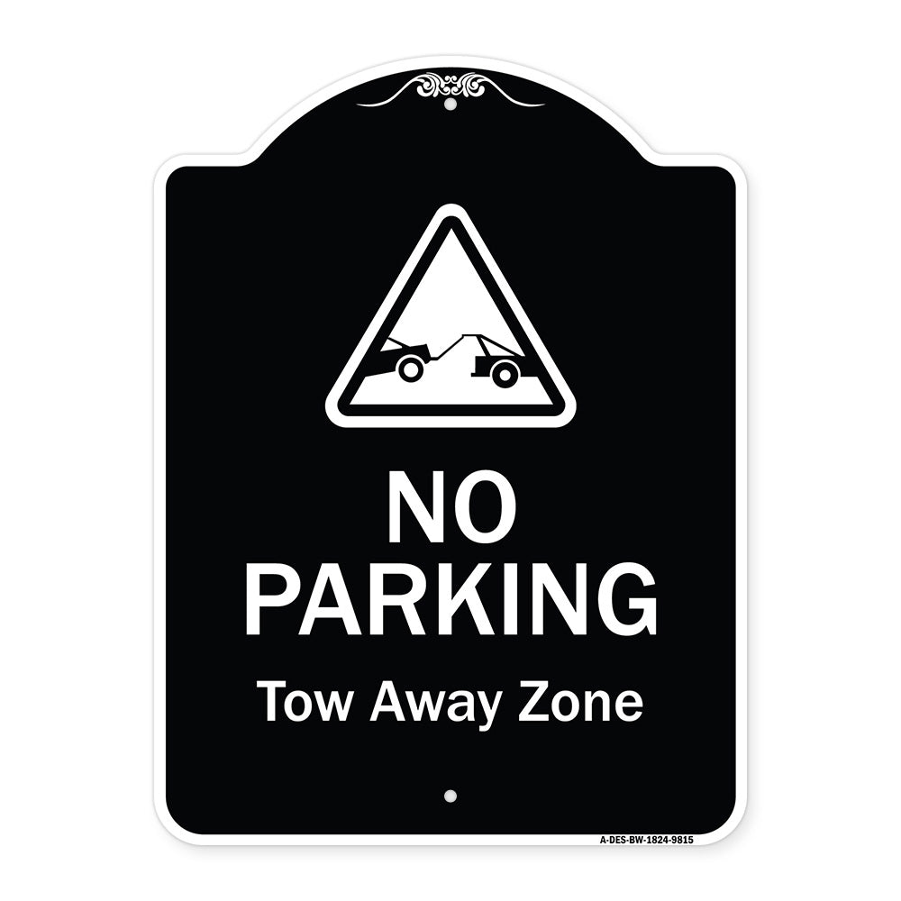 No Parking Tow Away Zone With Graphic