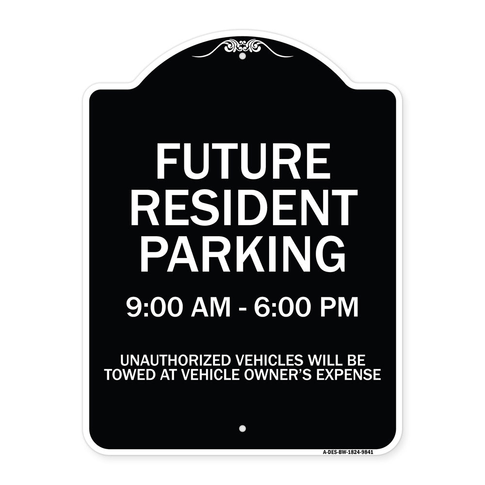 Future Resident Parking 9:00 To 6:00