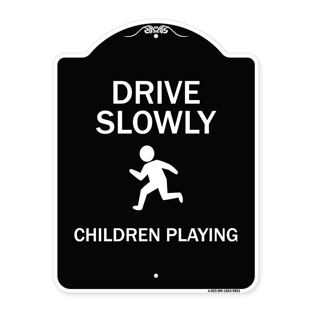 Drive Slowly Children Playing