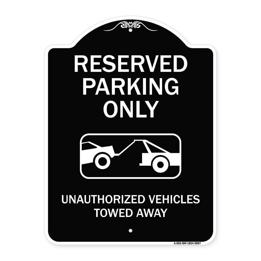 Resident Parking Only Unauthorized Vehicles Towed Away With Graphic