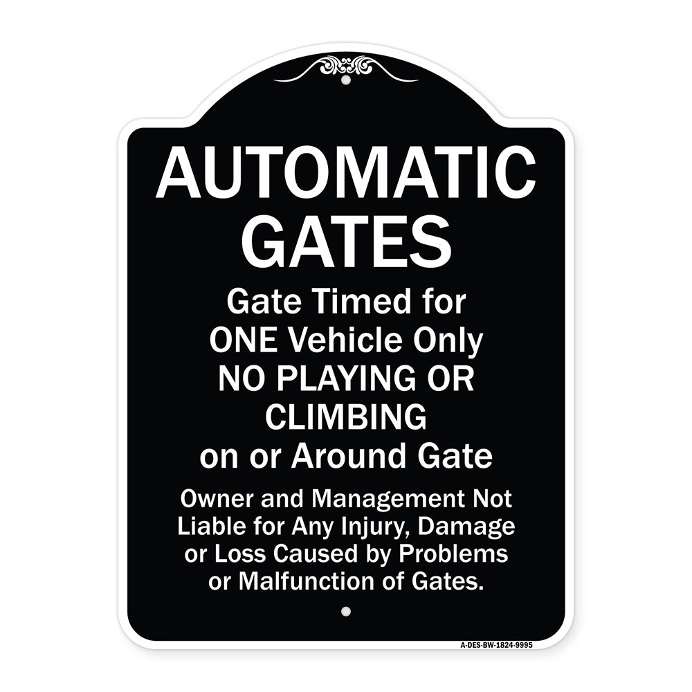 Automatic Gates, Gate Timed For One Vehicle Only