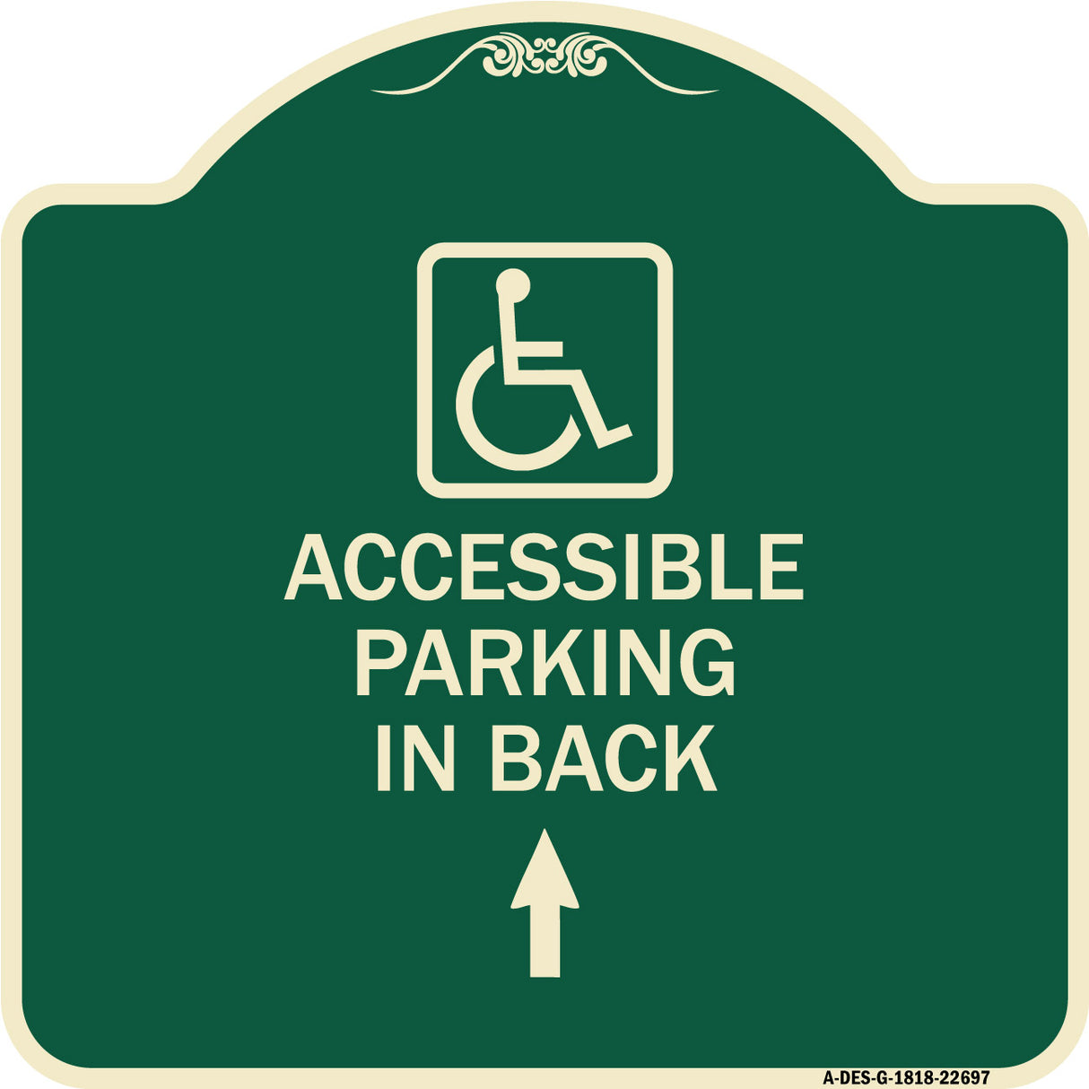 With NY - Approved Isa Symbol Accessible Parking on Up Arrow (With Graphic)