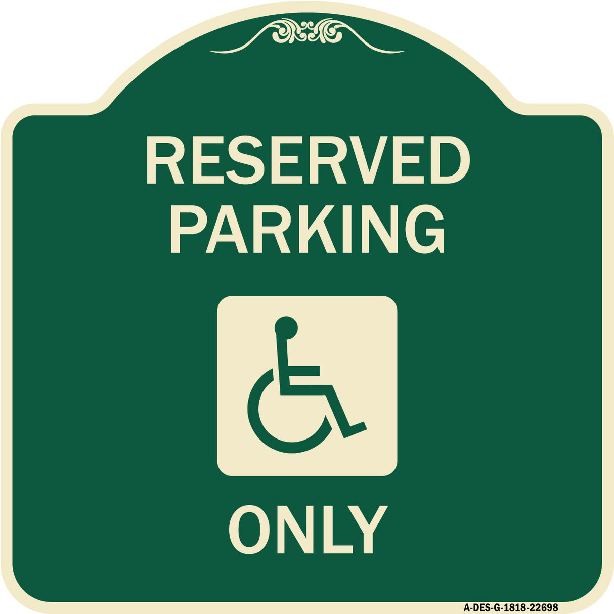 With NY Compliance Reserved Parking Only (With Access Icon)