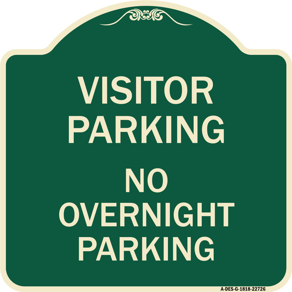 Visitor Parking Sign Visitor Parking No Overnight Parking