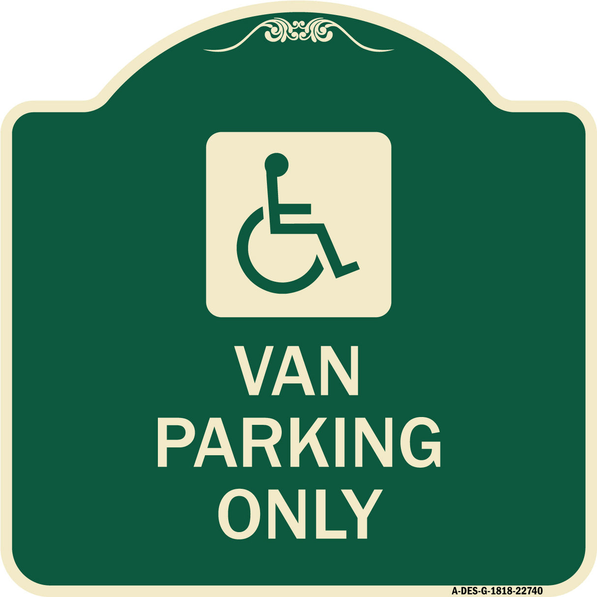 Van Parking Only (With Handicap Symbol)