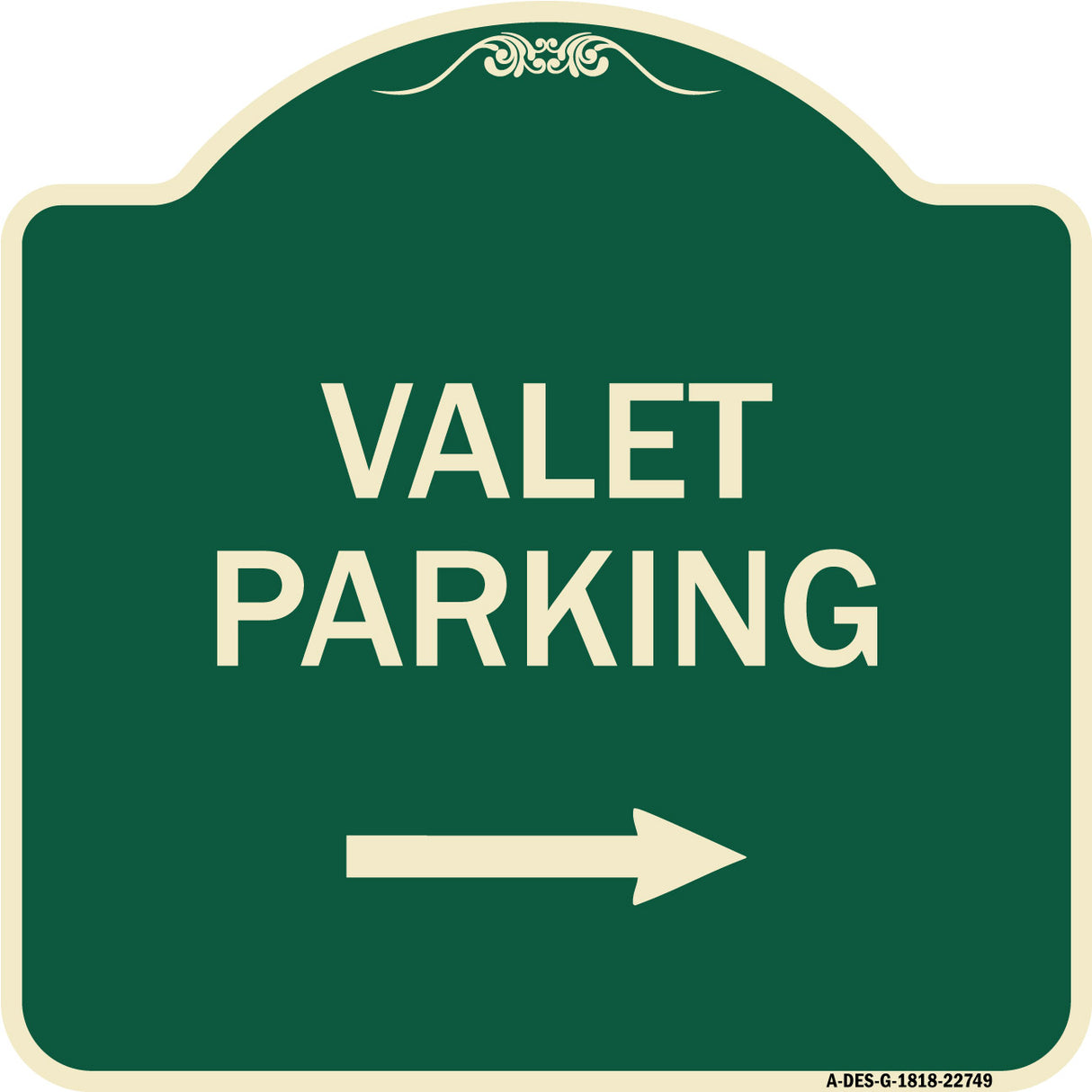 Valet Parking with Right Arrow