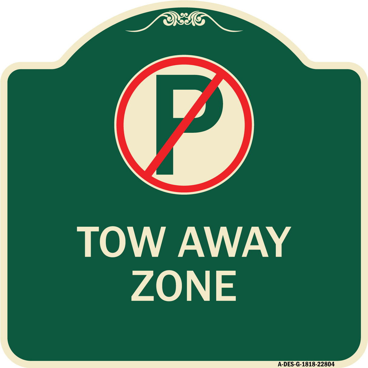 Tow Away Zone (No Parking Symbol)