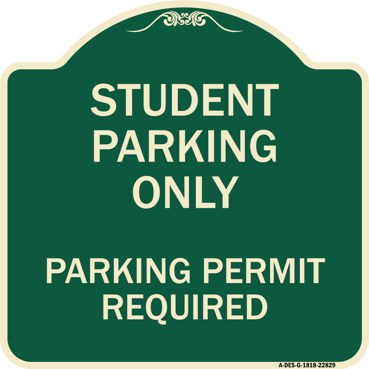 Student Parking Only Parking Permit Required