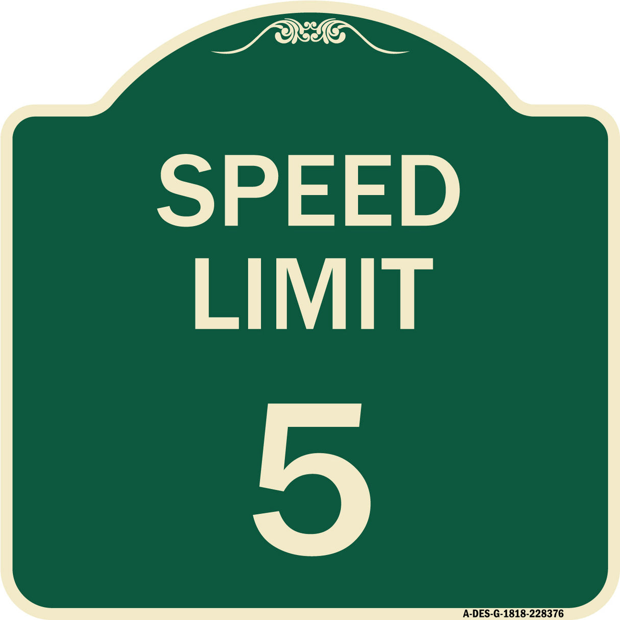 Speed Regulation Sign Speed Limit 5 Mph