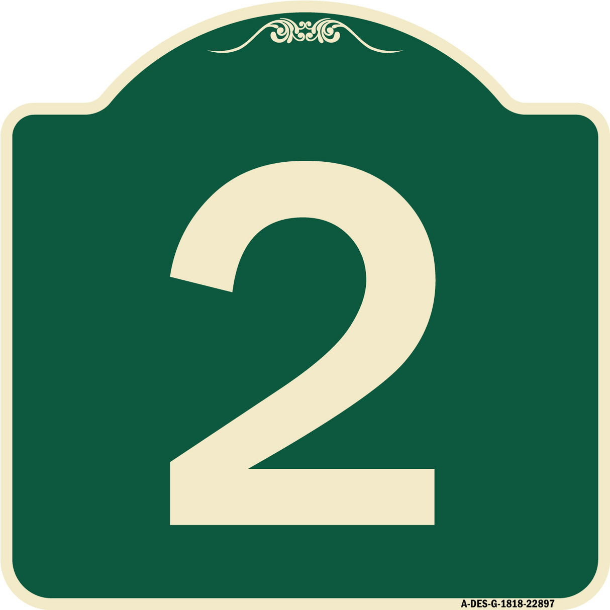 Sign with Number 2