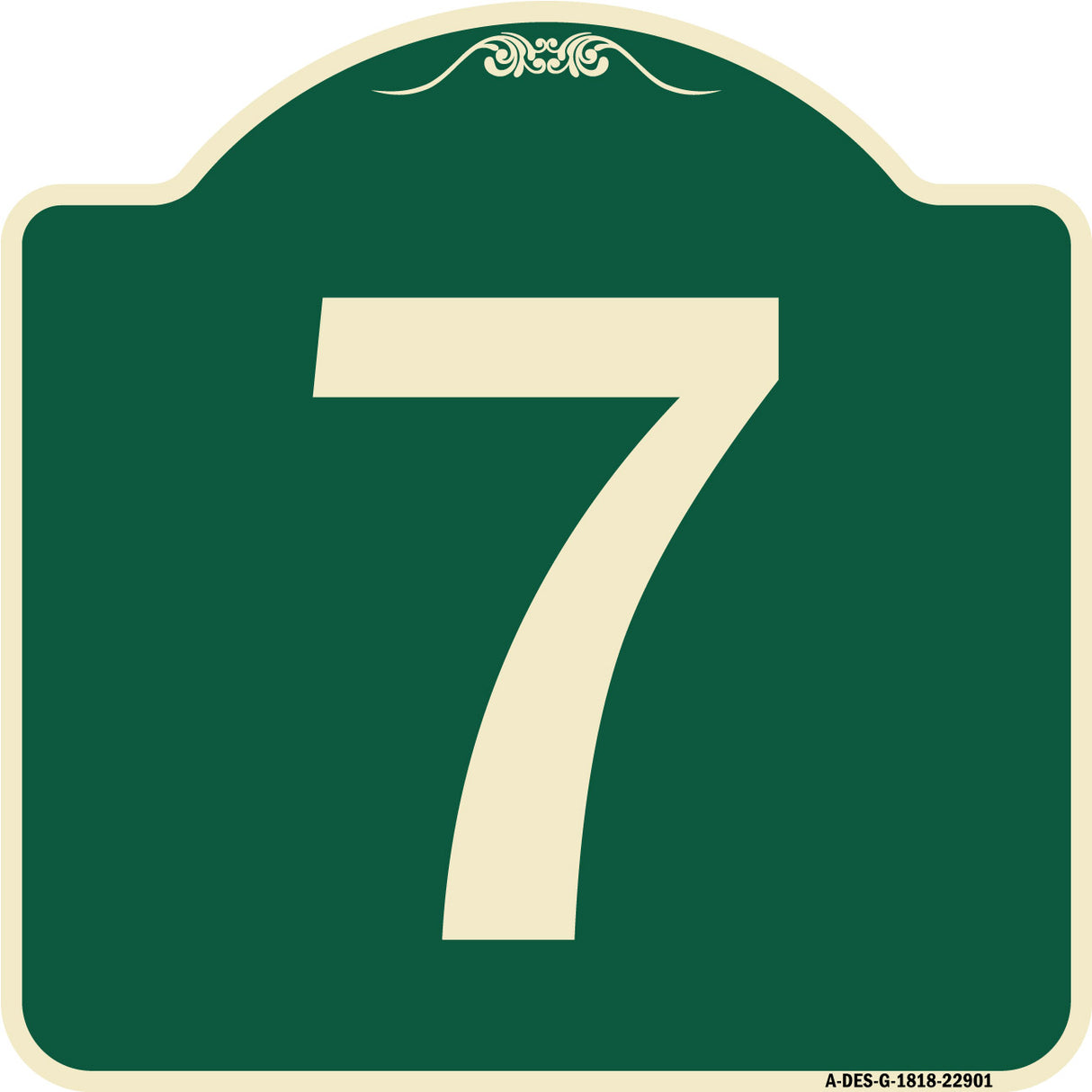 Sign with Number '7