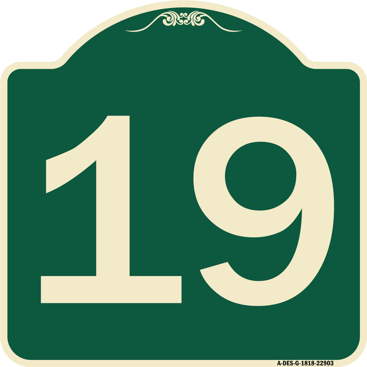 Sign with Number '19