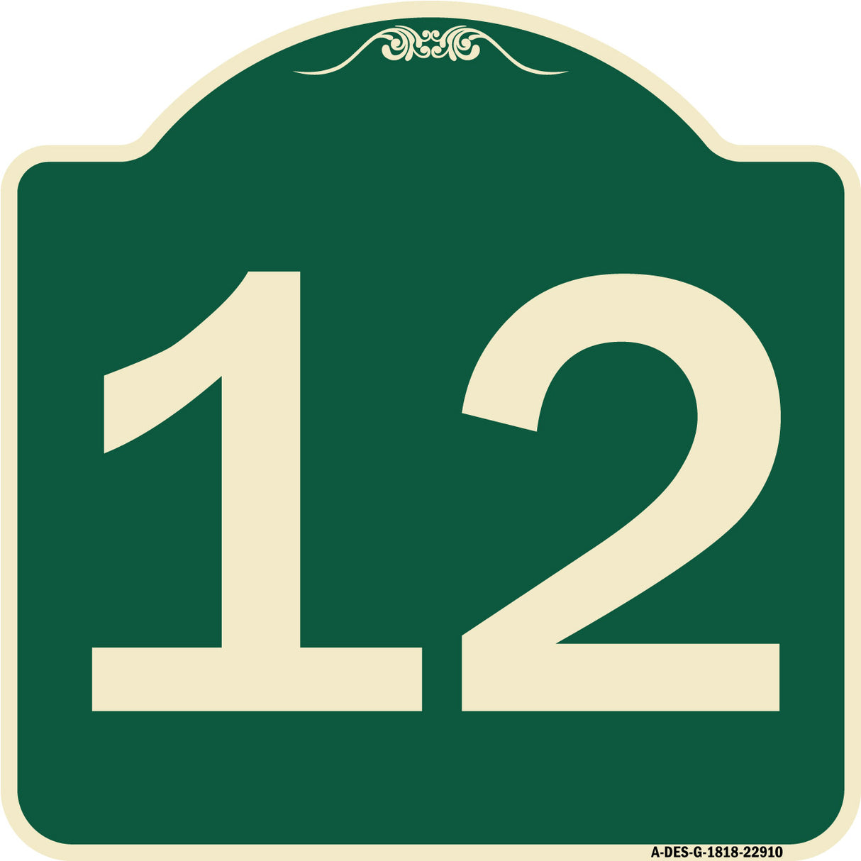 Sign with Number '12