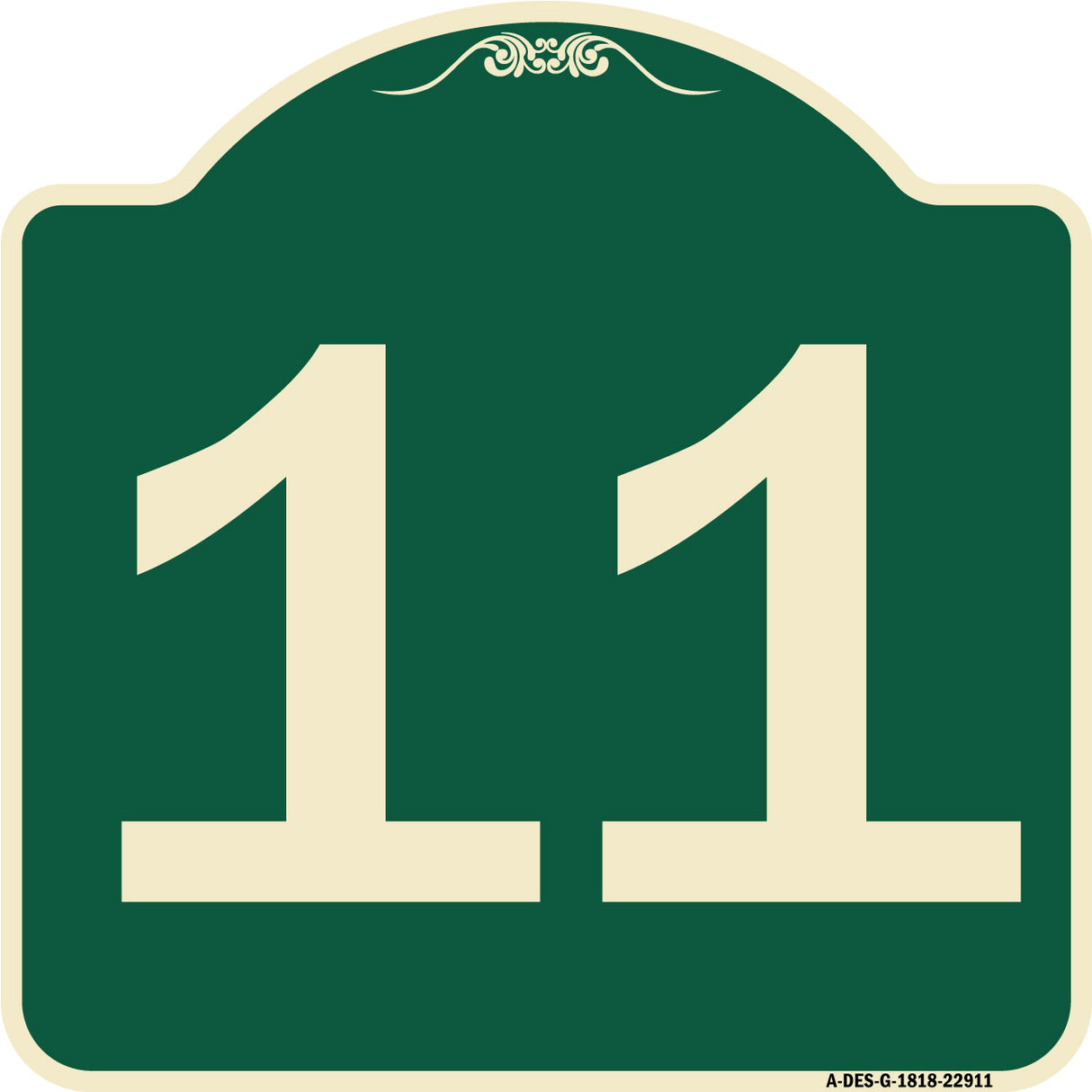 Sign with Number '11