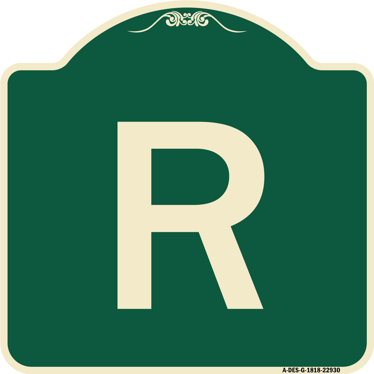 Sign with Letter R