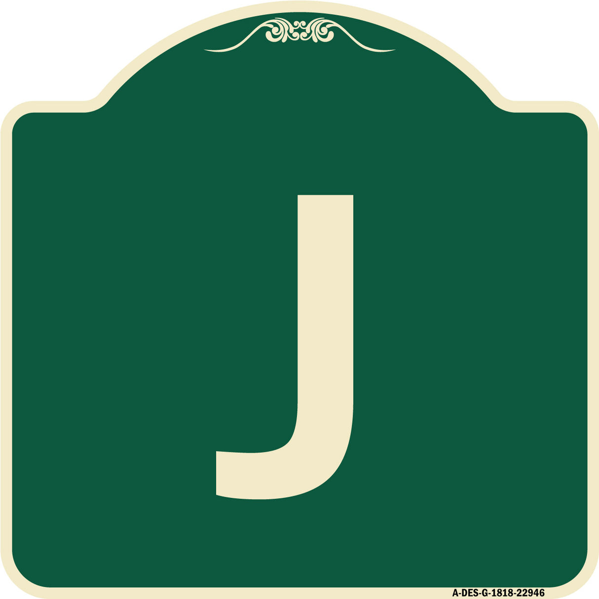 Sign with Letter J