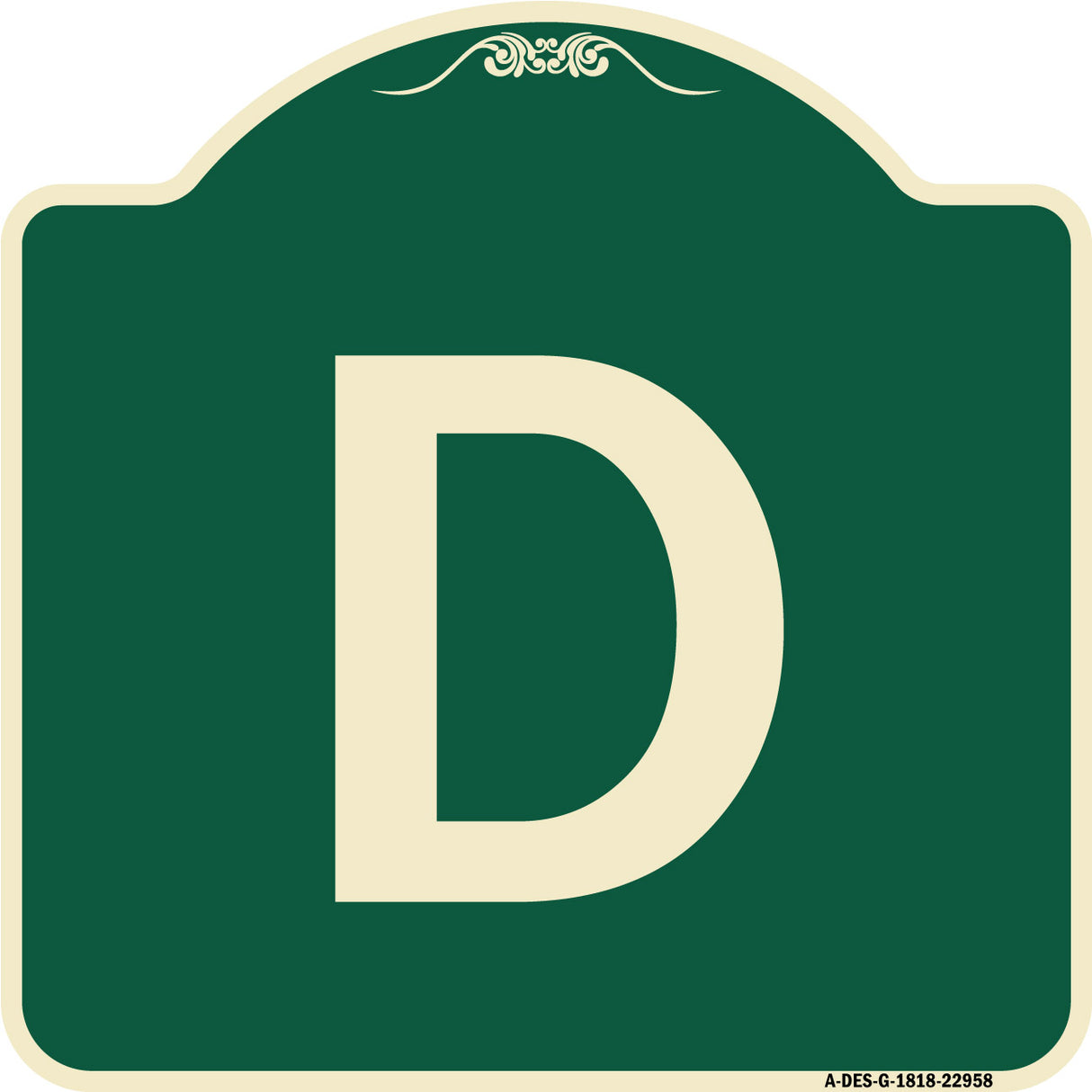 Sign with Letter D