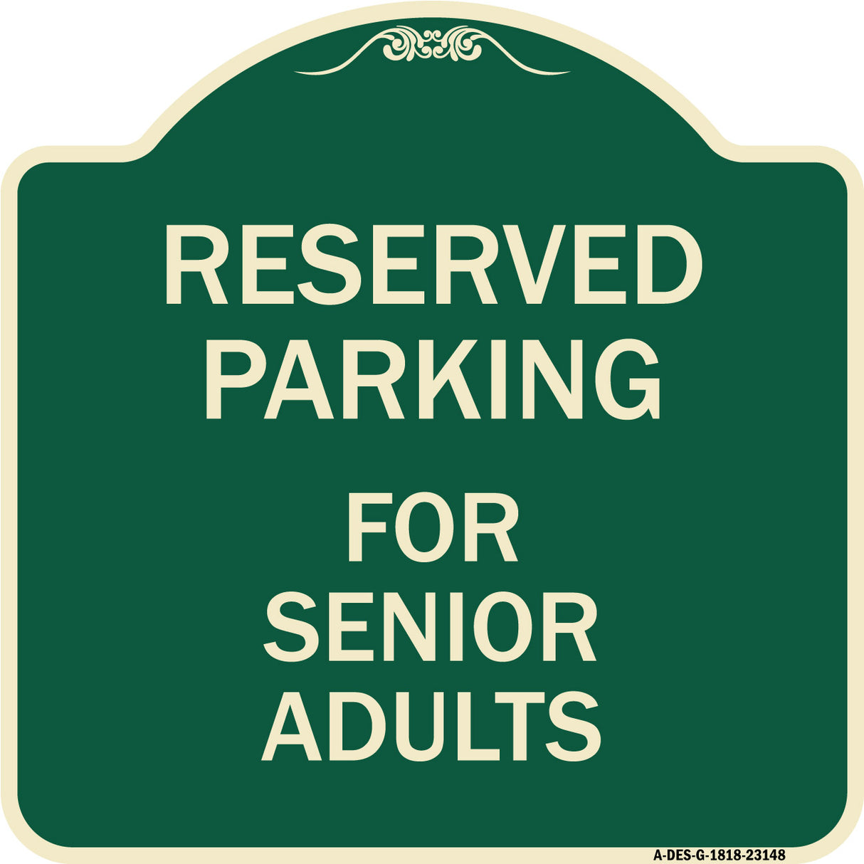 Reserved Parking - for Senior Adults