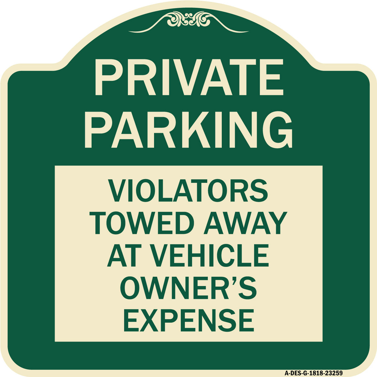 Private Parking Violators Towed Away at Vehicle Owner's Expense