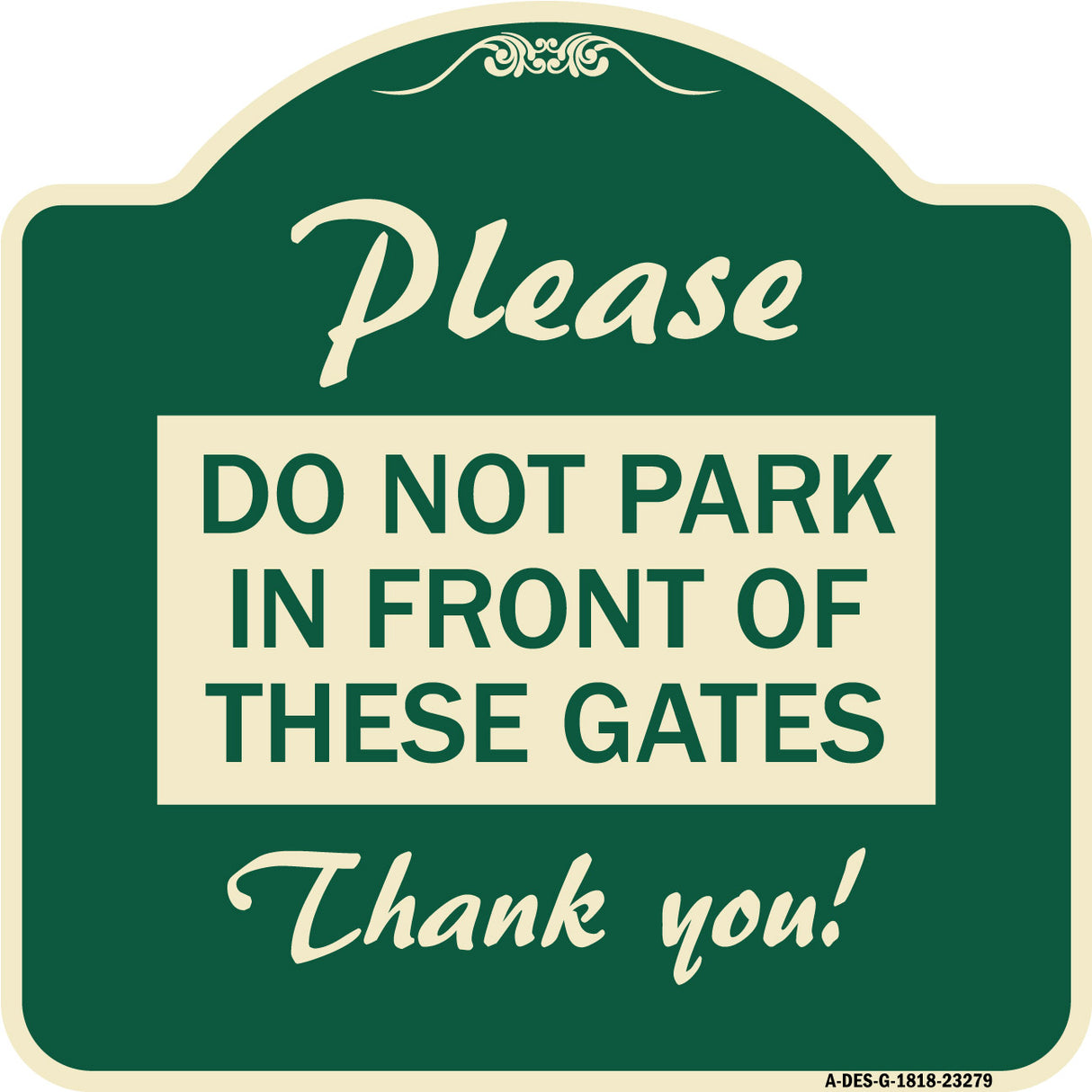 Please Do Not Park in Front of These Gates