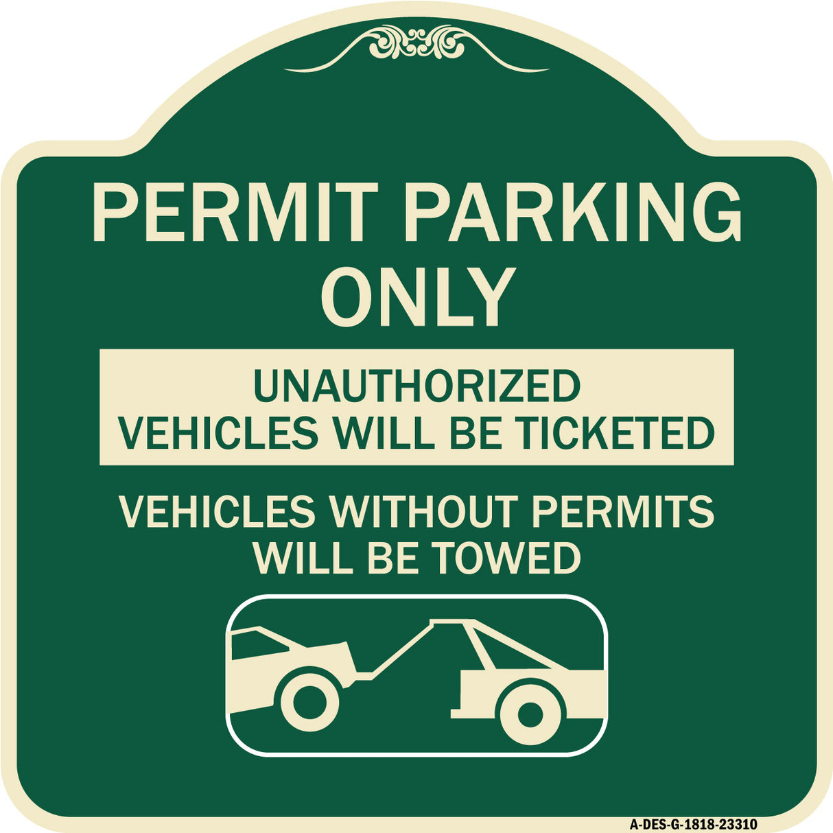 Permit Parking Only Unauthorized Vehicles Will Be Ticketed Vehicles Without Permits Will Be Towed (With Graphic)