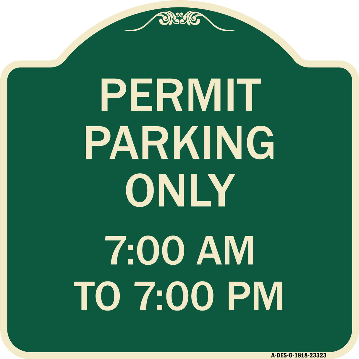 Permit Parking Only 7-00 Am to 7-00 Pm