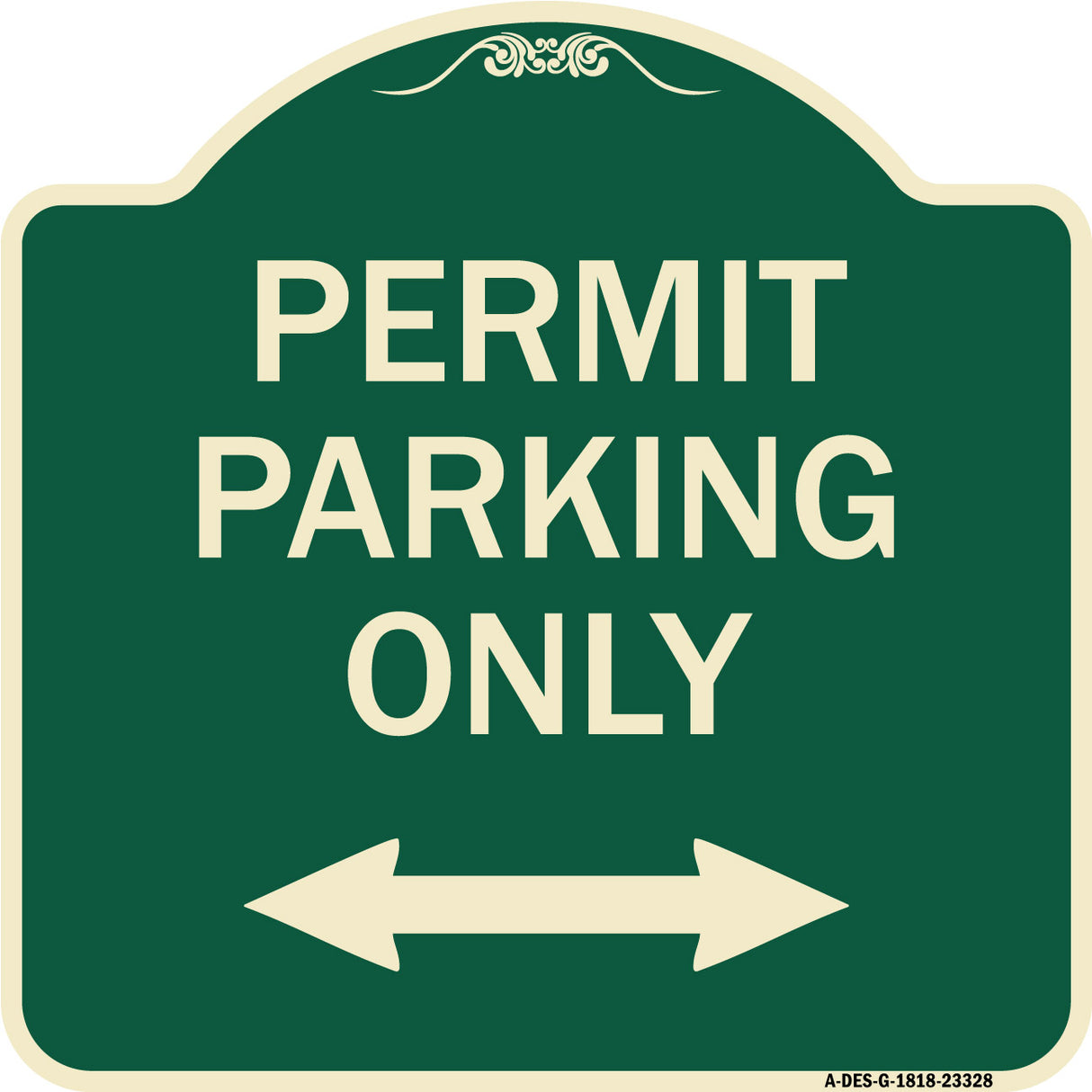 Permit Parking Only (Bidirectional Arrow)