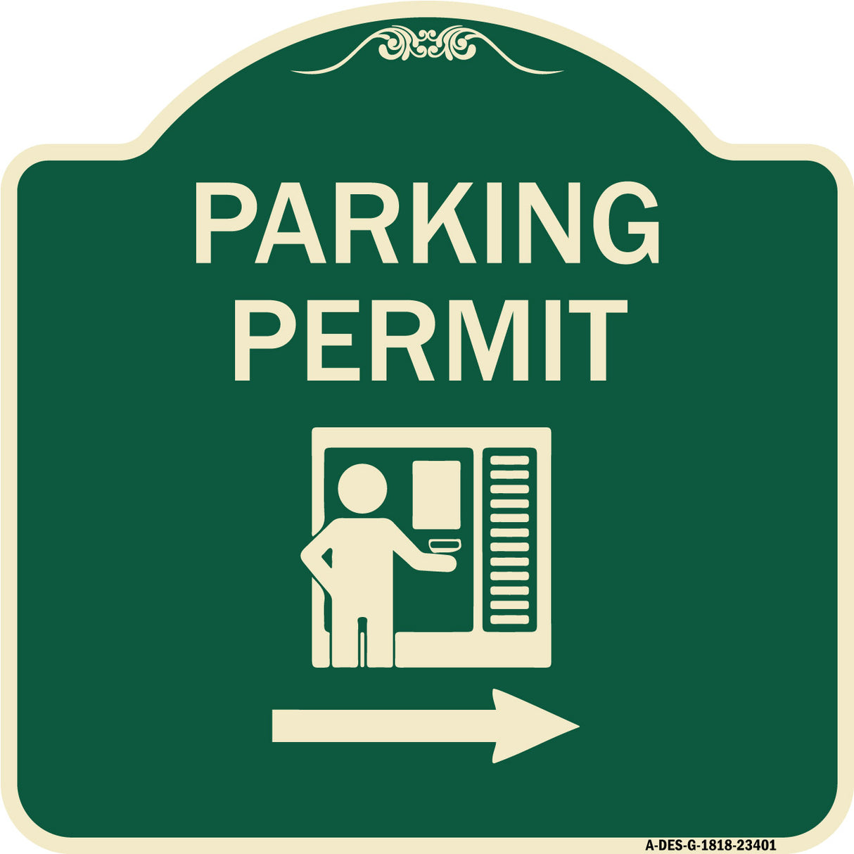 Parking Permit (With Right Arrow Symbol)
