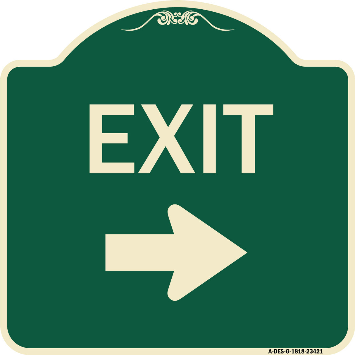 Parking Lot Sign Exit Sign (Right Arrow)