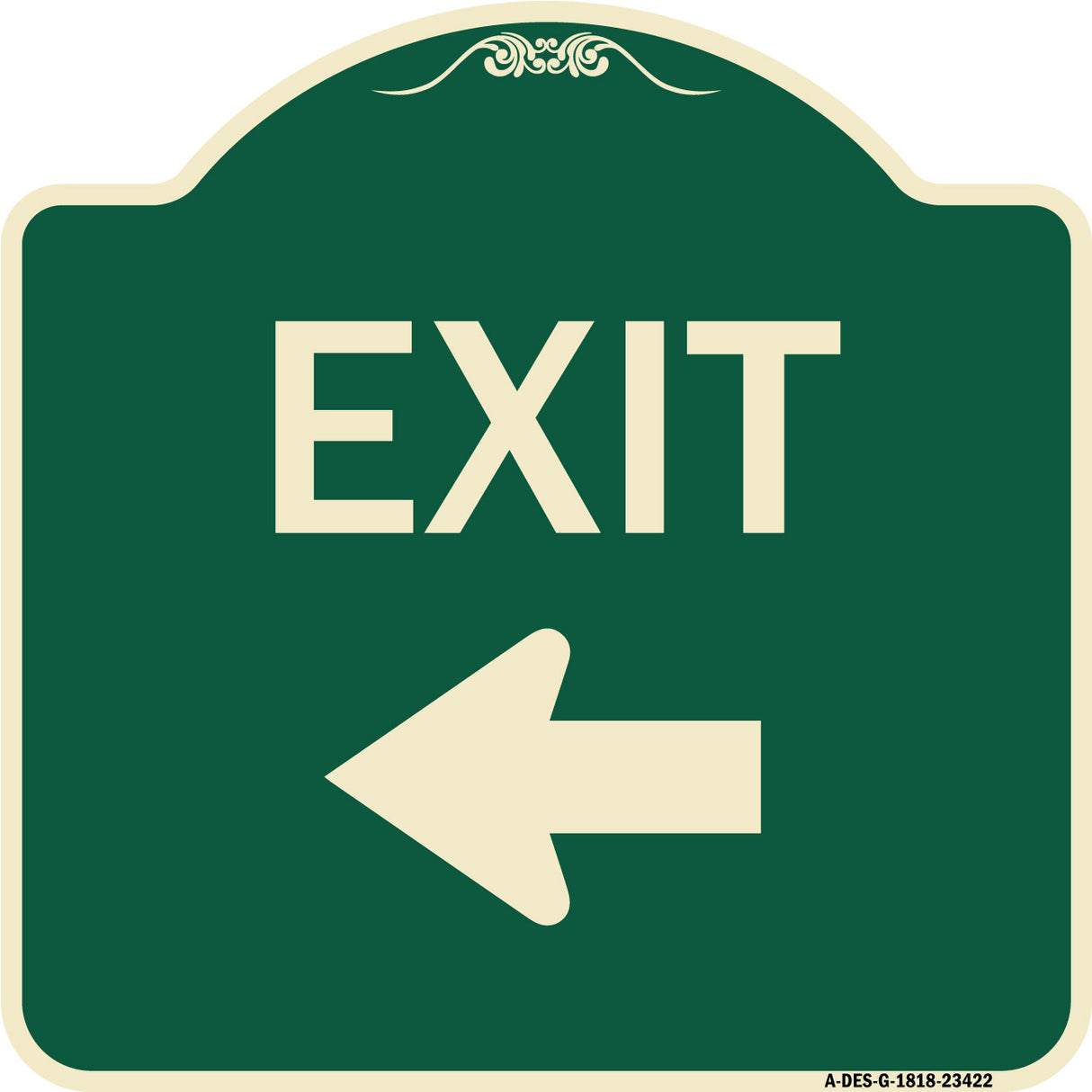 Parking Lot Sign Exit Sign (Left Arrow)