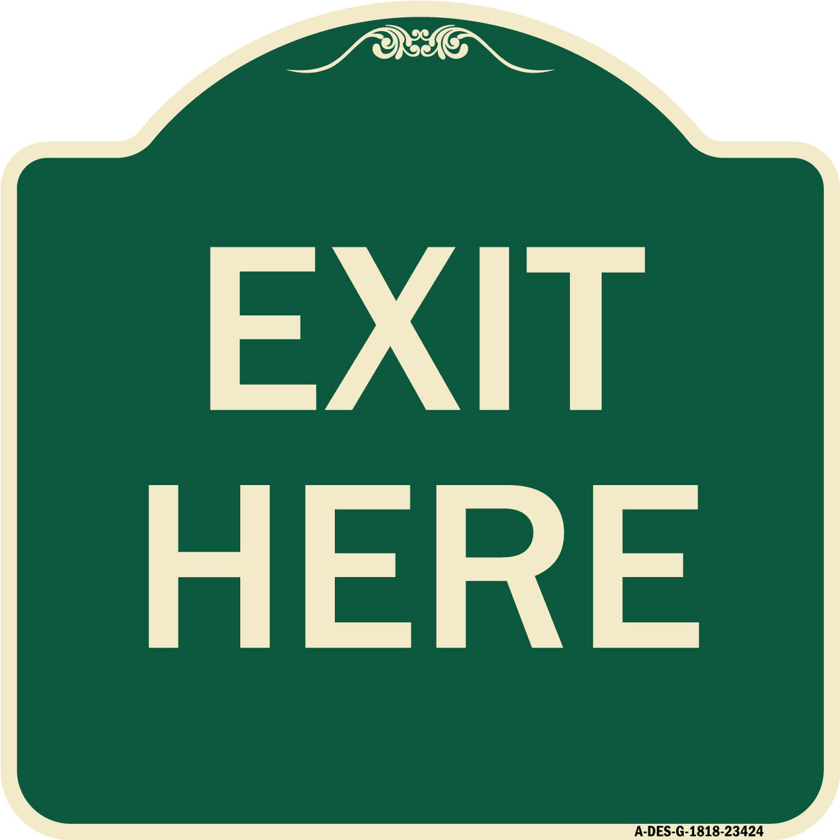 Parking Lot Sign Exit Here