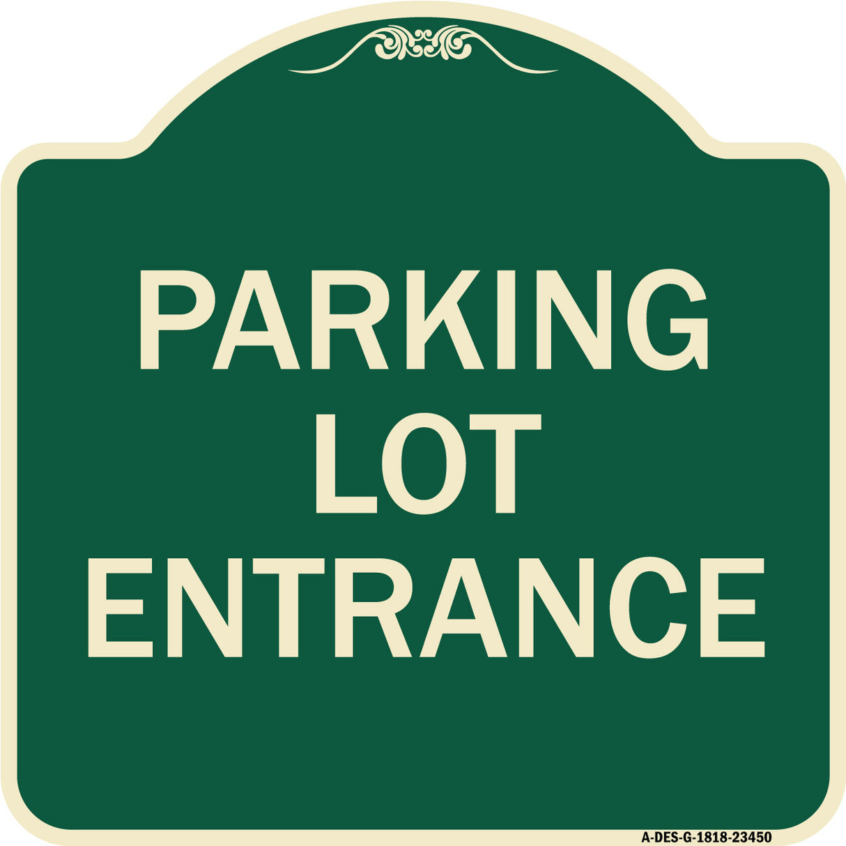 Parking Entrance Sign Parking Lot Entrance