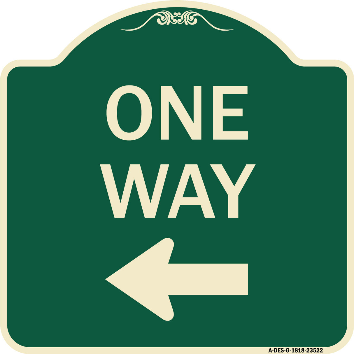 One Way Sign (Left Arrow)