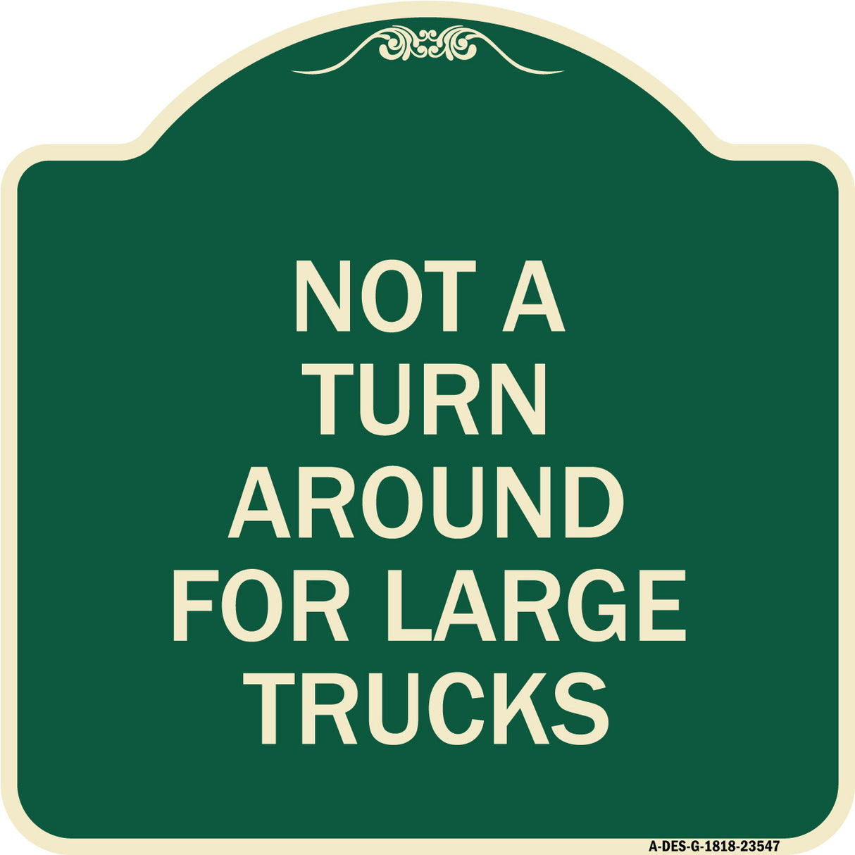 Not A Turn Around for Large Trucks